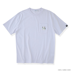 STRICT-G×ホロライブプロダクション 刺繍Tシャツ 白上フブキエンブレム【機動戦士ガンダム00 Ver.】​