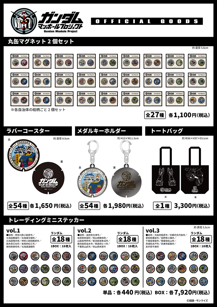 ガンダムマンホールプロジェクト」公式グッズPOP UP SHOP、新静岡