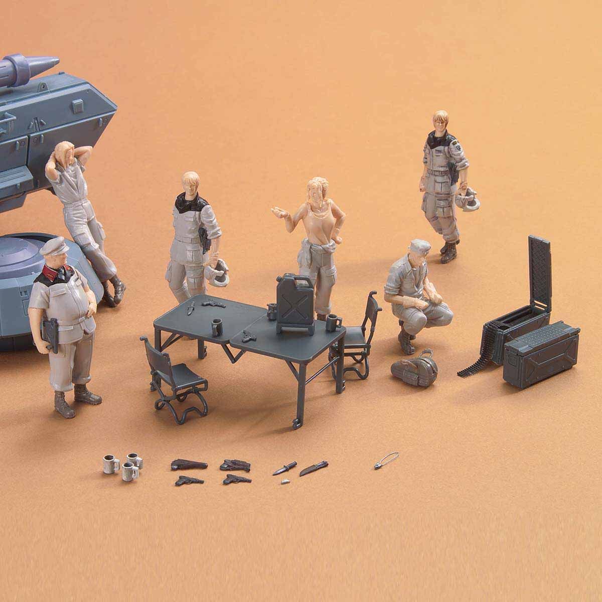 1/35 地球連邦軍　陸戦MS小隊ブリーフィングセット 塗装完成品 U.C.HARD GRAPH 1/35 地球連邦軍陸戦 MS小隊 ブリーフィングセット