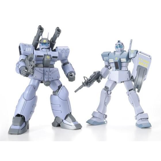HGUC V作戦セット(ホワイトディンゴ隊仕様)ガンプラ塗装済完成品 HGUC 1/144 ジム&ガンキャノン量産型（ホワイト・ディンゴ隊仕様