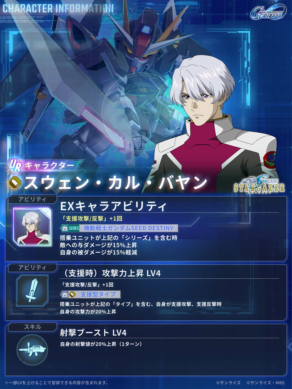 ストーリーイベント「機動戦士ガンダムSEED C.E.73 -STARGAZER-」開催