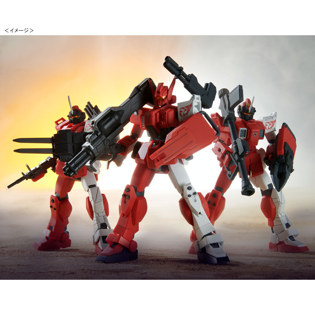 HG 1/144 陸戦型ガンダム 4点 赤い三巨星チームセット 計5点 HG 1/144 赤い三巨星チームセット【2025年6月発送分】 | GUNDAM