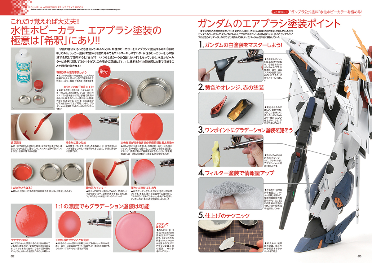 ガンプラ水性塗料の教科書」本日発売！基本テクニックから実践的な塗装