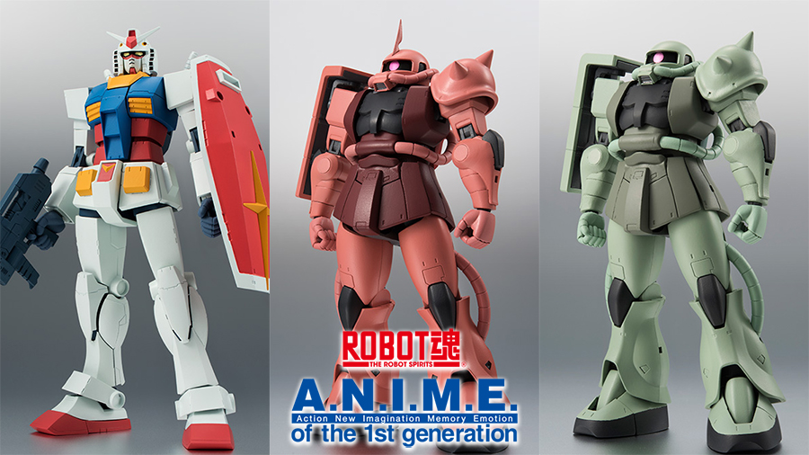 ROBOT魂 ver. A.N.I.M.E.「RX-78-2 ガンダム」「MS-06S シャア専用ザク