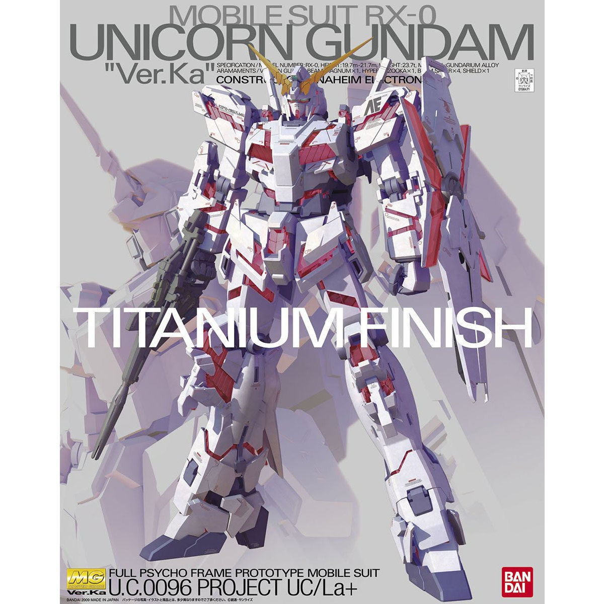 MG 1/100 ユニコーンガンダム Ver.Ka チタニウムフィニッシュ MG 1/100 ユニコーンガンダム Ver．Ka チタニウムフィニッシュ