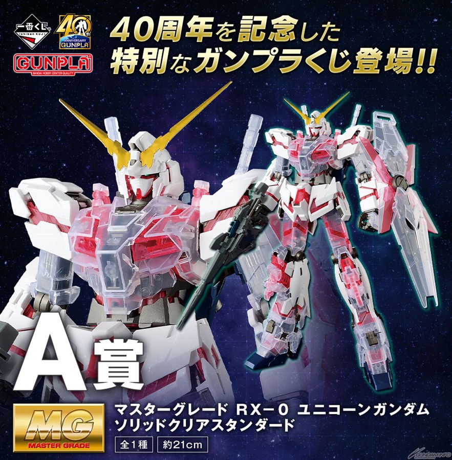 ガンプラ40周年を記念した特別なガンプラくじ「一番くじ 機動 ガンプラ40周年を記念した特別なガンプラくじ「一番くじ 機動