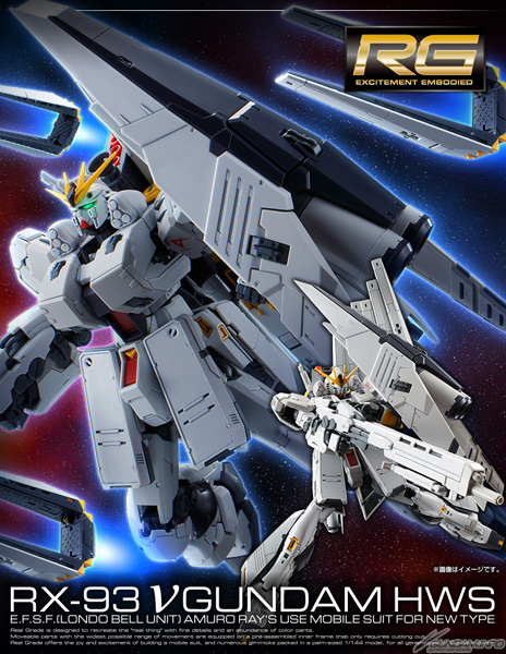 RG νガンダムHWS」本日13時より予約受付開始！新規造形の重装甲