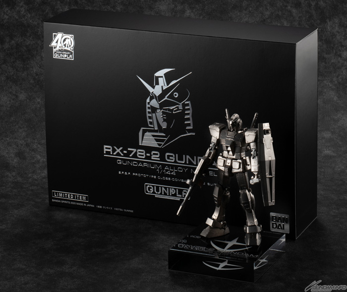 ガンプラ40周年記念アイテム「ガンダリウム合金モデル 1/144 ガンダム