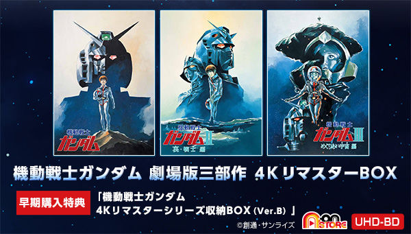 機動戦士ガンダム 劇場版三部作 4KリマスターBOX」のプレミアム