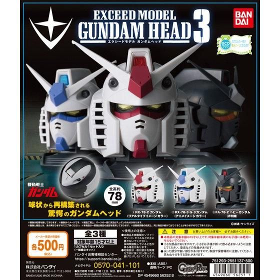EXCEED MODEL GUNDAM HEAD 3 to be Released During the Third Week of