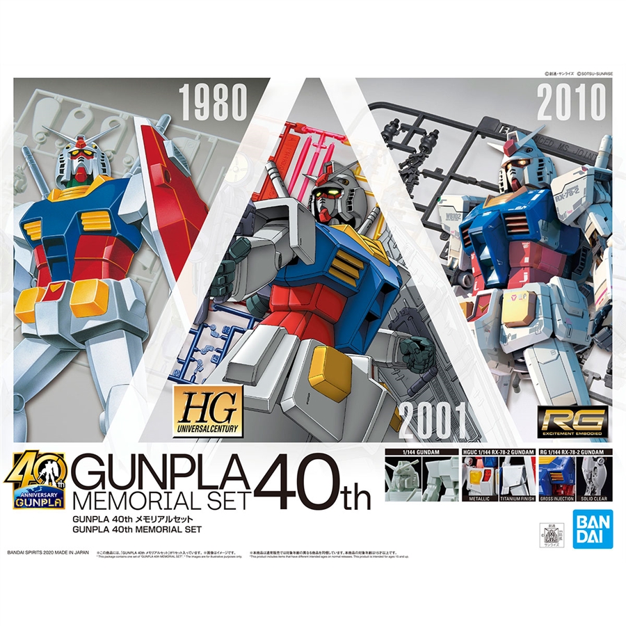The GUNPLA 40th Memorial Set Releases Today at THE GUNDAM BASE! A