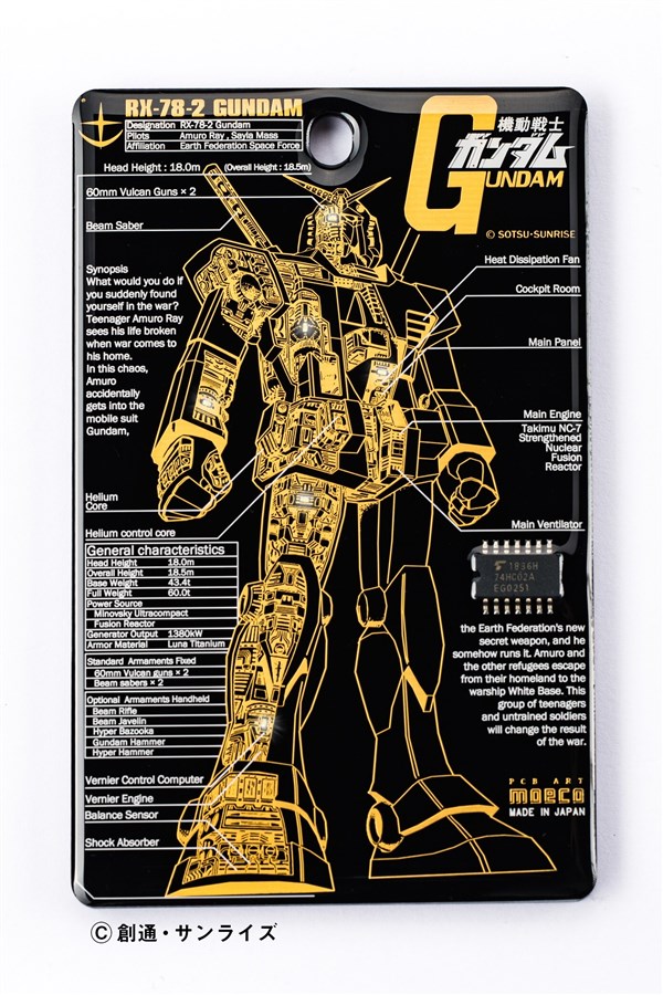 FLASH ガンダム 基板アート」ICカードケースがmoeco直販ショップにて
