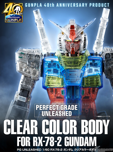 ガンプラ　PGUNLEASHEDクリアカラーボディ PG UNLEASHED RX-78-2ガンダム クリアカラーボディ 完成編 : デンデロ