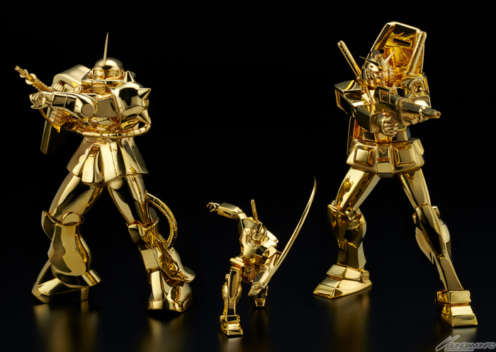 U-Worksシリーズ「純金像 ガンダム」＆「純金像 シャア専用ザクII」4月