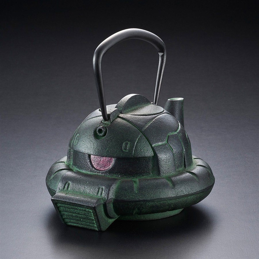 ガンダムカフェオンライン「南部鉄器鉄瓶ZAKU（GREEN）」の3次予約