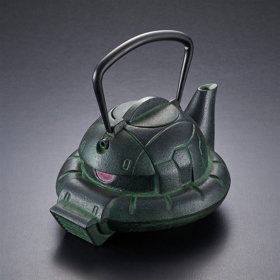 ガンダムカフェオンライン「南部鉄器鉄瓶ZAKU（GREEN）」の3次予約