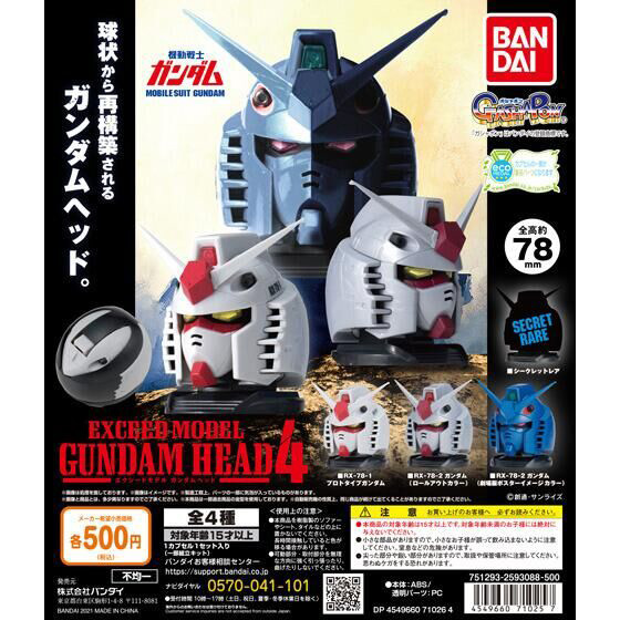 The EXCEED MODEL GUNDAM HEAD 4 Series to be Released During the