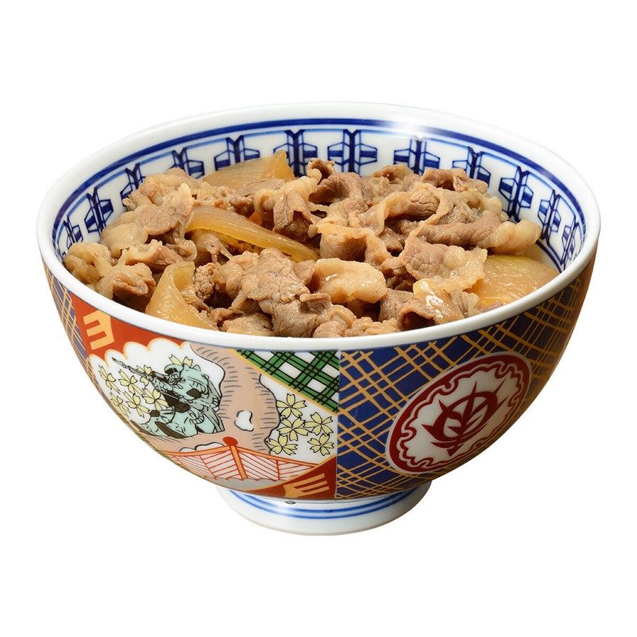 ガンダムカフェオンライン「⽜丼専⽤どんぶり ジオン公国軍」本日より2