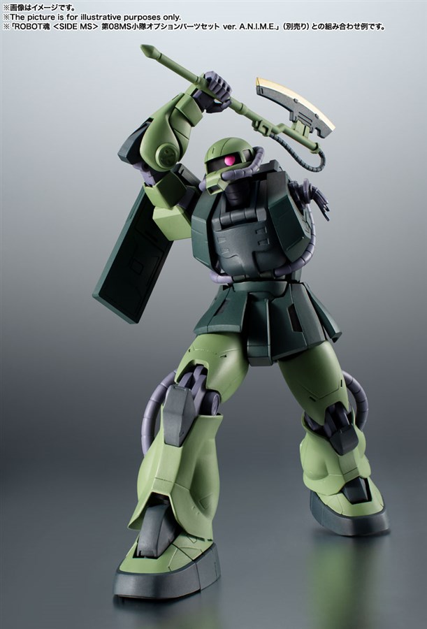 The Ground Type Zaku II Type JC and 08th MS Team Option Parts Set