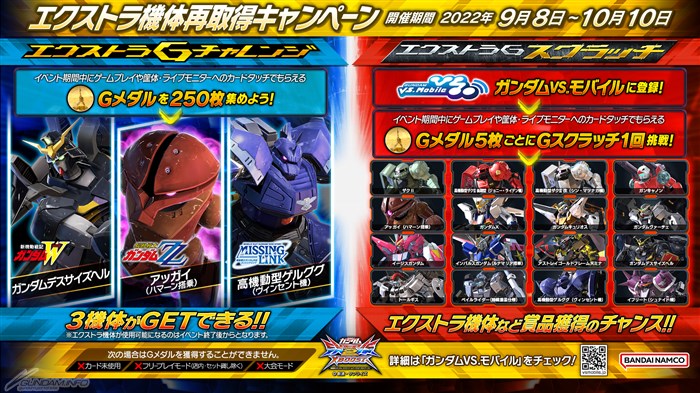 機動戦士ガンダム EXVS.2 XB」9月8日（木）にアップデート実施！既存13