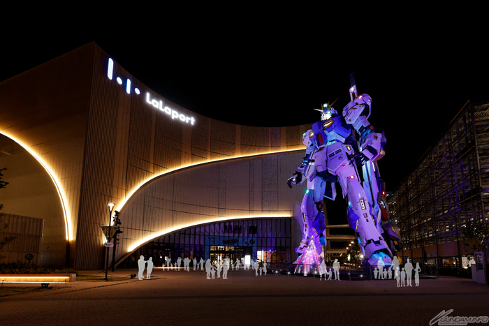 The First Illumination Project for the Life-sized v Gundam Statue