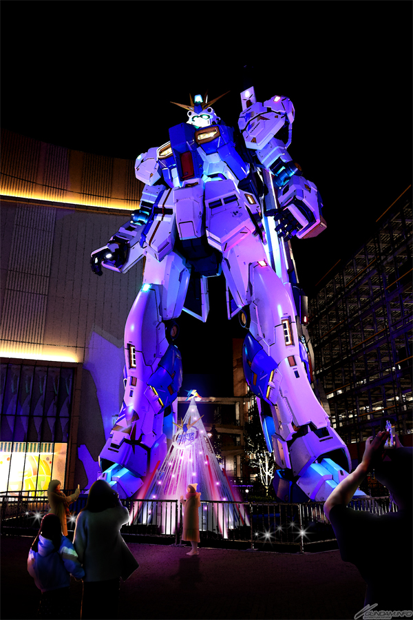 The First Illumination Project for the Life-sized v Gundam Statue