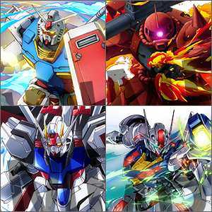 ガンダムシリーズの人気モビルスーツやパイロットたちが「パズル