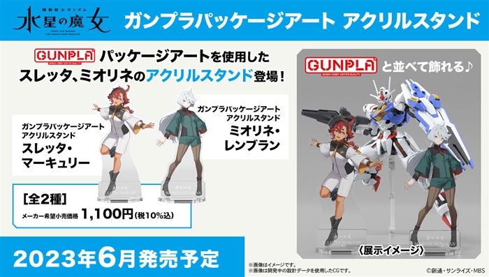 ガンプラのパッケージアートを使用した「スレッタ」と「ミオリネ」の