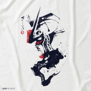 【GUNDAM】「機動戦士ガンダム 0083」 Tシャツ 筆絵 ゲルググM 和柄ならではの線の強弱でMSを表現！「STRICT-G JAPAN『機動戦士