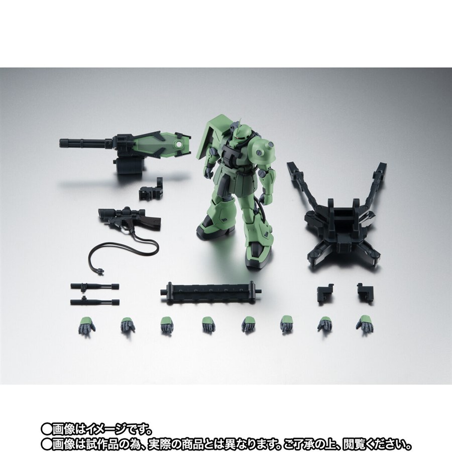 独自形状の左肩部は新造形！「ROBOT魂 ザクII F2型（測距手用）ver