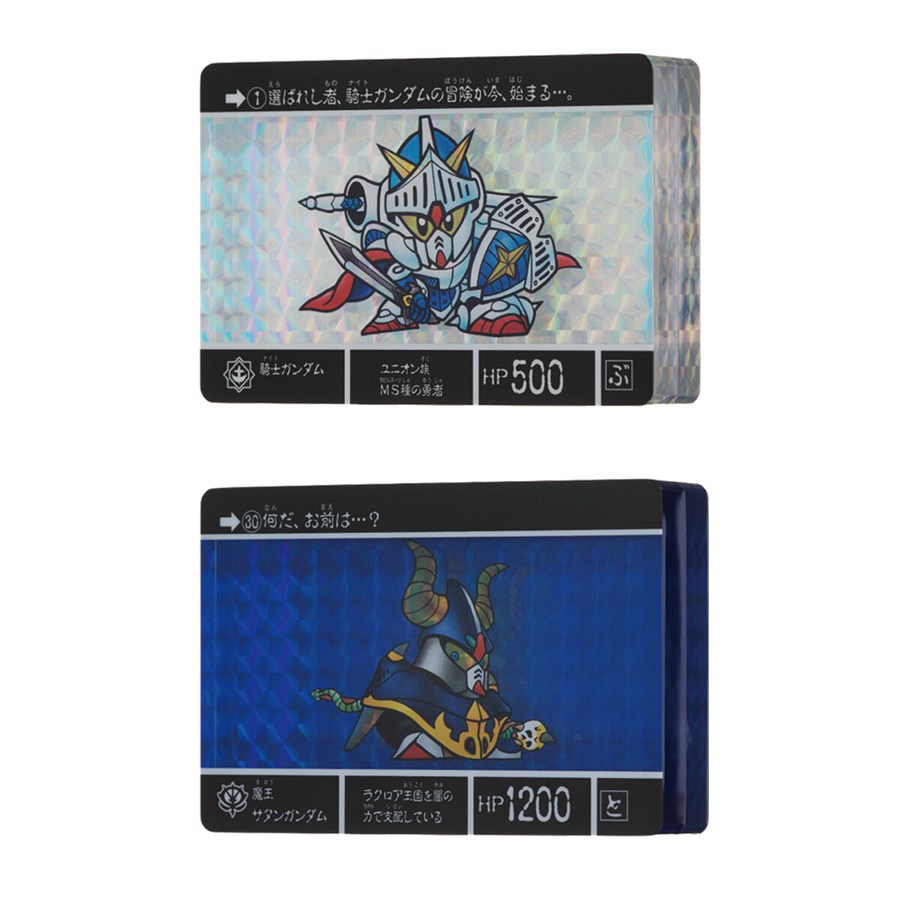 アクリルカードダスオブジェ 騎士ガンダム＆魔王サタンガンダムのカードダスをそのまま飾れる 魔王サタンガンダム 騎士ガンダム SDガンダム外伝 カードダスその他