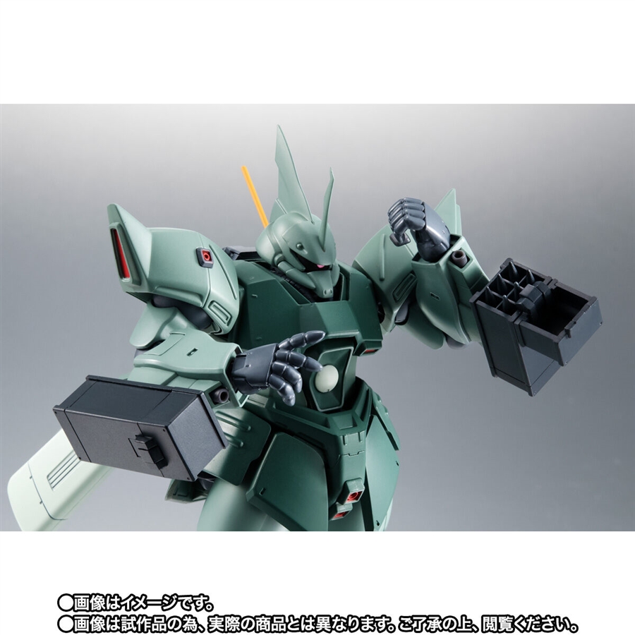 オリジナルの砲弾ケースを装備！「ROBOT魂 ゲルググJ（タグ軍曹機）ver