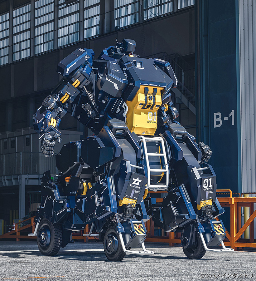 Piloted Robot Archax & Quadruped Walking Ride SR-02 Appear at GFY