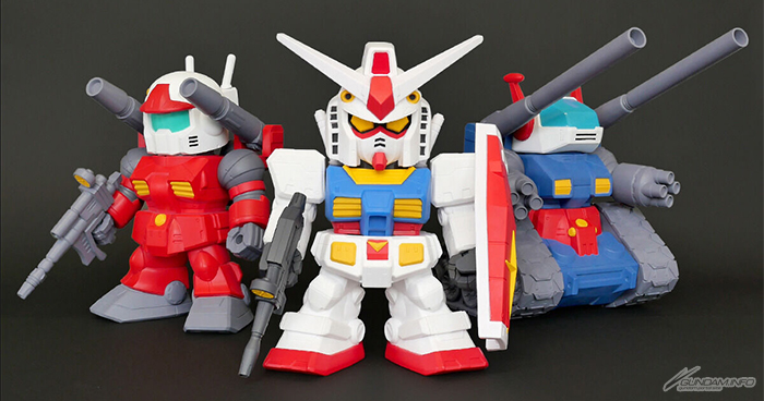 SD ビグ・ザム　 ガンダムコンバージ　ガンダム、ガンキャノン、ガンタンク ジャンボソフビフィギュアSD」シリーズのガンダム、ガンキャノン