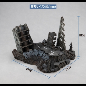 機動戦士ガンダム　Gストラクチャー　ニューヤーク市廃墟　ジオラマ 一部組立済みの未塗装半完成キット！「RMS Gストラクチャー 機動戦士