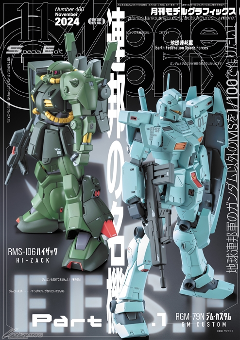 MG ハイザック」ほか、ガンダム以外の地球連邦軍の名機を特集！「月刊