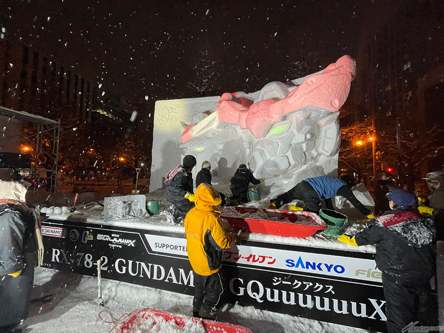 RX-78-2 ガンダム＆GQuuuuuuXが雪像に！2025さっぽろ雪まつり