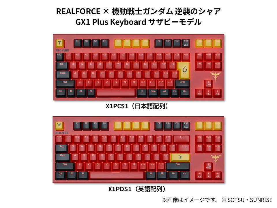 ゲーミングキーボード「REALFORCE GX1 Plus Keyboard」より『Ζガンダム